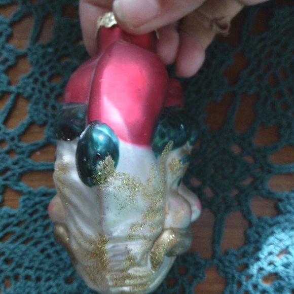 SALE! Vintage mercury glass blown Santa Claus face ornament great condition - Picture 5 of 6